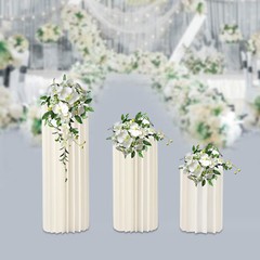 Set of 3 Elegant Bulk Weddings Decoration Table Cylinder Centerpiece Cake Stand