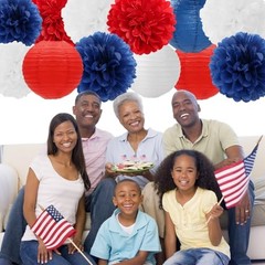 Fourth-4th Of July Imemorial-Day Party-Decorations – 15pcs Red White Red Blue