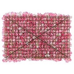 Artificial Flower Wall Panels 24” x 16” 3D Silk Hydrangea Floral 2pcs Pink