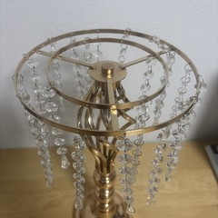 10Pcs Crystal Flower Stands Vases 55cm Wedding Centerpieces Dining Table Gold US