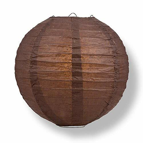 Quasimoon PaperLanternStore Decorative Paper Lantern – (Single, 14-Inch, Brow…