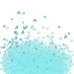 9000-Pack Fake Diamonds Crystal, 4.5mm Mini Clear Acrylic Gems [Light Blue]