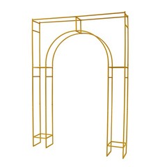 1.8*2.4m Wedding Party Arch Backdrop Stand Square Metal Balloon Arch Stand Gold
