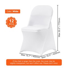 Uimoso 12-150PCS Stretch Spandex Chair Covers for Weddings Parties and Dining