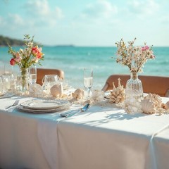Beach Wedding Seashell Ornament Table Decor 4″ Orb Beach Wedding Beach Décor