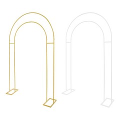 White/Gold Wedding Arch Backdrop Stand 130*40*220cm Metal Arch Backdrop Stand