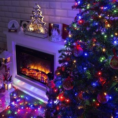 weillsnow 500 LED Multicolor Outdoor Christmas Lights, 164Ft Plug in Waterpro…