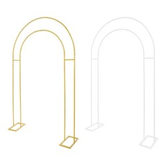 White/Gold Wedding Arch Backdrop Stand 130*40*220cm Metal Arch Backdrop Stand