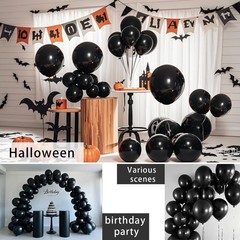 Black Balloons 145 pcs Black balloon Arch Kit Different Sizes of 18 12 10 5 I…