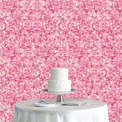 Artificial Flower Wall Panels 24” x 16” 3D Silk Hydrangea Floral 2pcs Pink