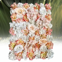 Artificial Silk Flower Wall Panel Floral Backdrop Party Wedding Decoration 5PCS