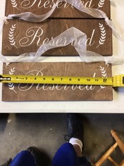 Hobby Lobby Wood Wedding Reserved Sign—SET OF 4