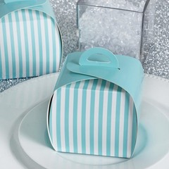 10 pcs 3.5x3x3.5″ Wedding FAVOR BOXES Striped Cupcake Purse Decorations