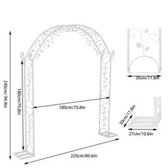 Heavy Duty Garden Arch Arbor Trellis Archway For Wedding Party Climbing Plants