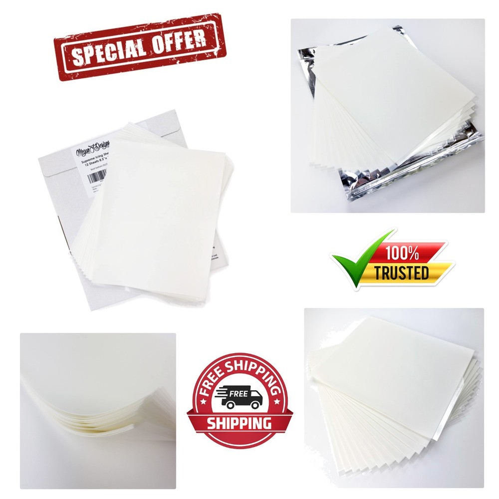 Decorate Cakes Like a Pro with 12 Flexible Icing Sheets – Kosher & Easy to Use
