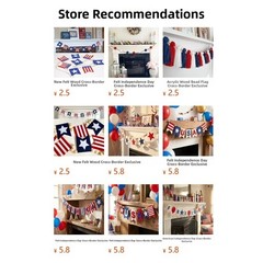 Patriotic Felt Pennant Banner Red White Blue for July 4th Celebrations