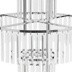 5-Tier Acrylic & Iron Flower Stand Silver 110 cm Wedding Centerpiece