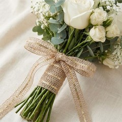 9 Rolls Jute Ribbons Burlap Lace Trim Jute Craft Ribbons for Flower Bouquets
