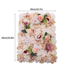 6XFlower Wall Panel Floral Backdrop Pink Yellow Wedding Party Flower Wall Decor
