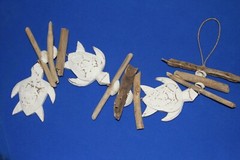 Beach Wedding Hanging Driftwood Decor Sea Turtles Ocean Fish – 4 items