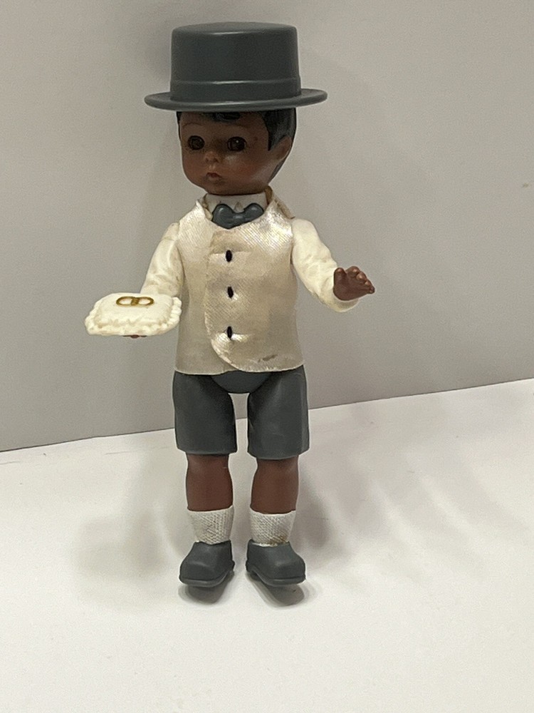 Madame Alexander Doll Ring Bearer Figure Cake Topper African American 5” Plastic