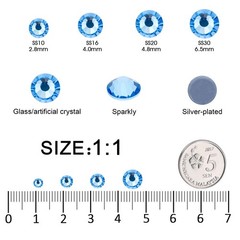 Hotfix Rhinestones Bulk, 14400PCS Light Blue Hot Fix Rhinestones for Clothes …
