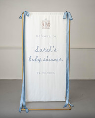 Modern Fabric Wedding Welcome Sign Custom Linen Ceremony Sign Decor