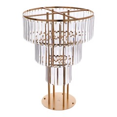 Wedding Gold Crystal Flower Stand, Round Pedestal Stand, Crystal Flower Stand