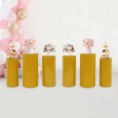 6 Pedestal Stand Party Iron Round Column Riser Wedding Party Display Decoration
