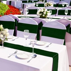 Pack Satin Table Runner 12 x 108 Inch Long Wedding Satin Silk 16 Black Green