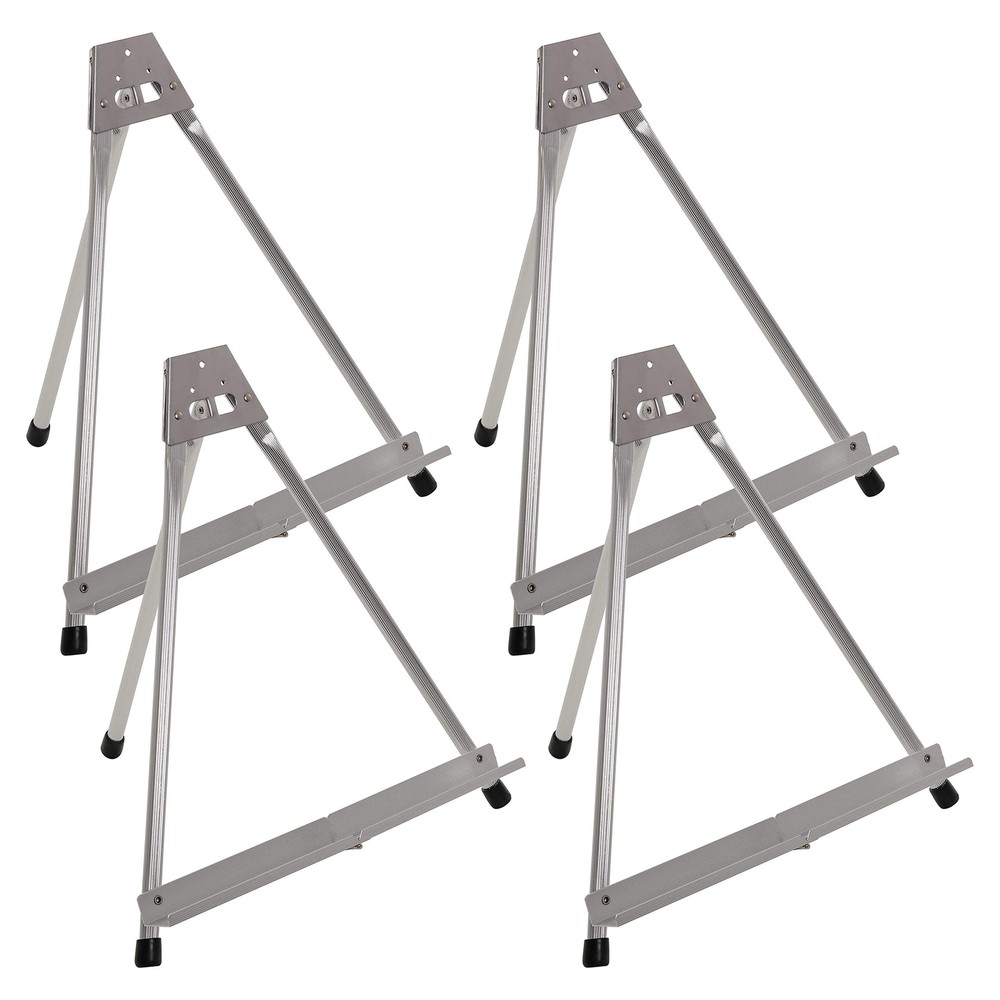 U.S. Art Supply 15″ High Aluminum Tabletop Display Easel (Pack of 4) – Collap…