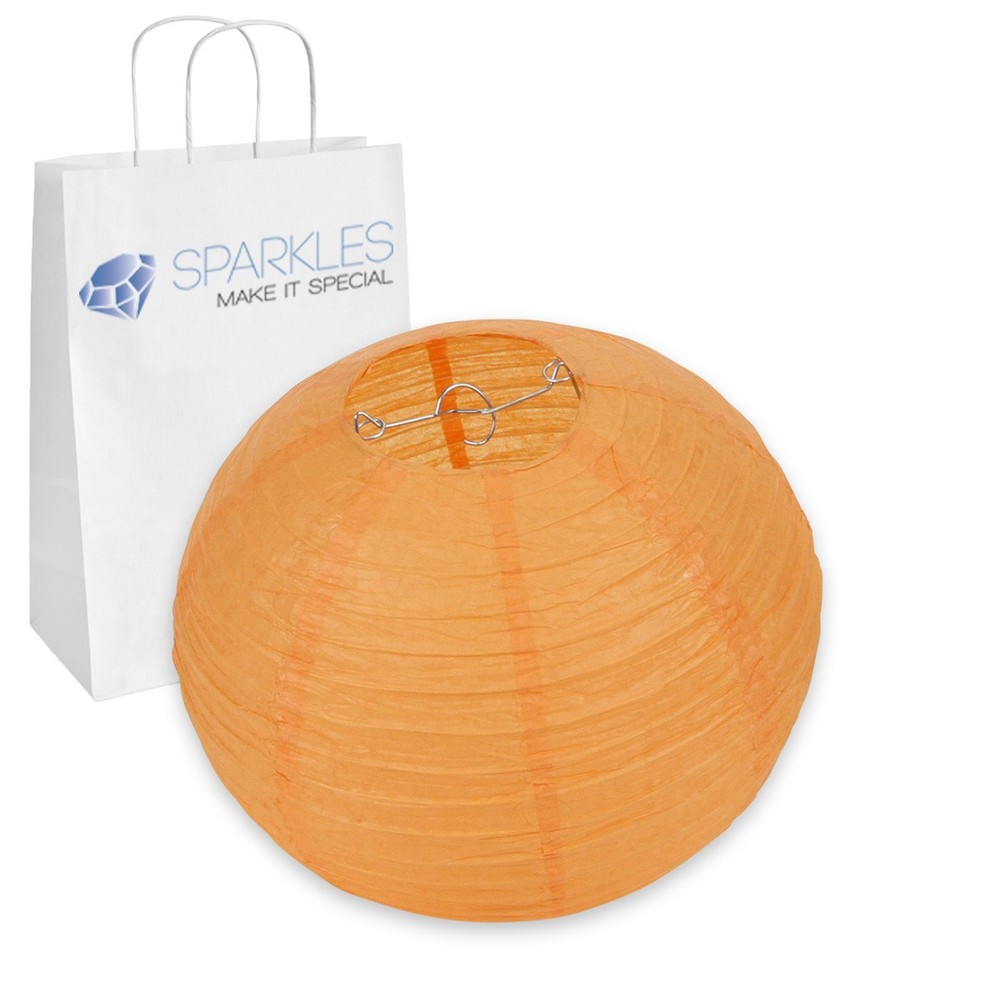 25 pcs 6″ inch Chinese Paper Lantern – Orange – Wedding Party Event ca