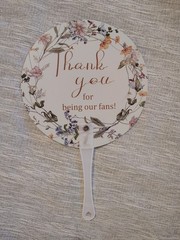 Wedding Decoration x 100 Floral Hand Fans Favors Outdoor Summer Ceremony Set