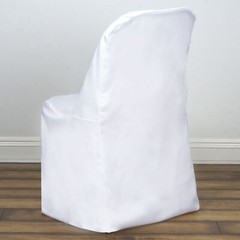 100 White Polyester Folding Chair Covers Wedding Banquet Reception Decorations