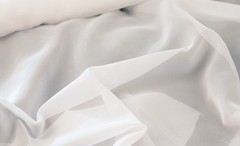 WHITE VOILE FABRIC FIRE RETARDANT 2.8M WIDTH SOLD PER ROLL DRAPING SWAGGING