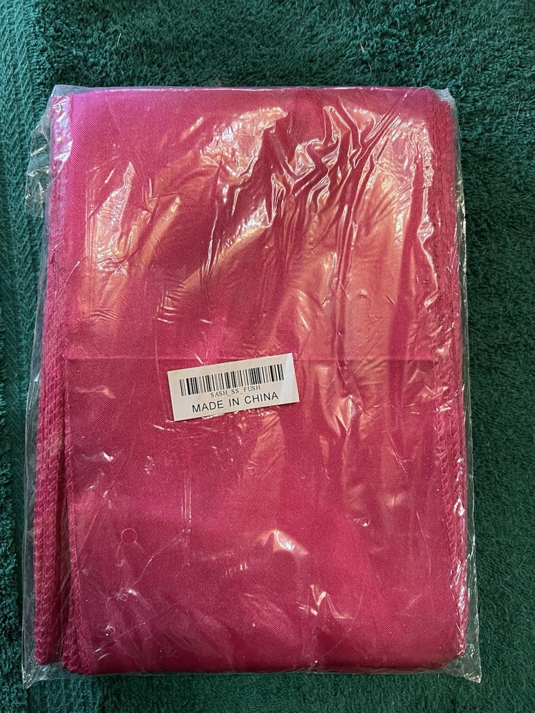 Chair Sashes 103 inches x 6 inches Satin Fuschia All Occasion Wedding 5/pkg