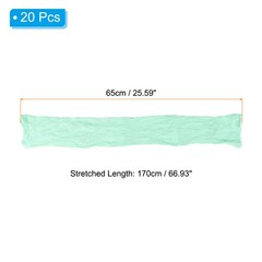 20Pcs Stocking Flower Fabric 65cm/26″ DIY Mesh Flowers Making Light Sky Blue