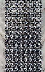 8 Rows Black Rhinestone Mesh Bling 6 Feet 1.5 Inch Wide Kel-Toy