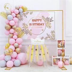 8.2 x 8.2FT Arch Backdrop Stand Garden Square Metal Arch for Wedding Party Decor