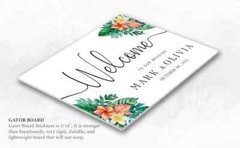 Custom Wedding Welcome Sign Tropical Flower Outdoor Indoor Sign For Gift