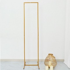 6 ft Gold Rectangular Metal Floral Display Frame Wedding Backdrop Stand Party