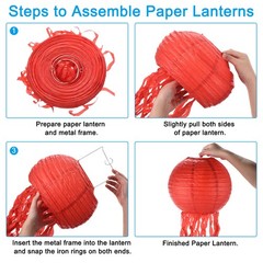2Pcs 31x10in Jellyfish Paper Lantern, Purple