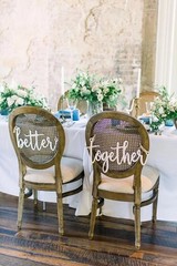 Better Together Chair Signs,Wedding Bride And Groom Signs for Bridal Shower B…