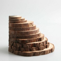 5X DIY Wooden Log Slices Round Discs 9-14cm Craft Wedding Decor Coasters Crafts