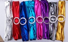 150 Metallic Spandex Chair Band for Folding Banquet Lycra Universal Chair Covers