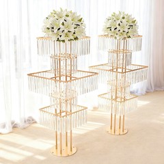 2 PCS Flower Stands, 5 Tiers Flower Vase Stands, 125cm(H) Wedding Flower Stands