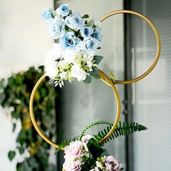3 ft Metal Hoops Pillar STAND Backdrop Decoration Party Events Home Supplies
