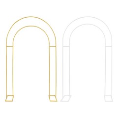 White/Gold Wedding Arch Backdrop Stand 130*40*220cm Metal Arch Backdrop Stand