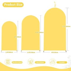 7.2FT Wedding Arch Cover Yellow Gold Spandex Fitted Wedding Arch Stand Covers…