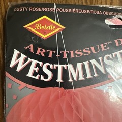 VTG 1998 Beistle Westminster Big Wedding Bells 2 15 In Decor Honeycomb Pink USA